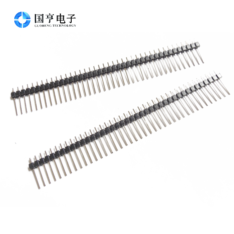 间距2.54MM  单排排针 单排针 1*40PIN铜针长排针 针长15MM