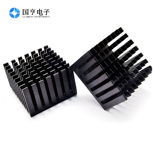 优质散热片 37*37*24MM 开槽 黑色 适用于南桥、显卡、路由
