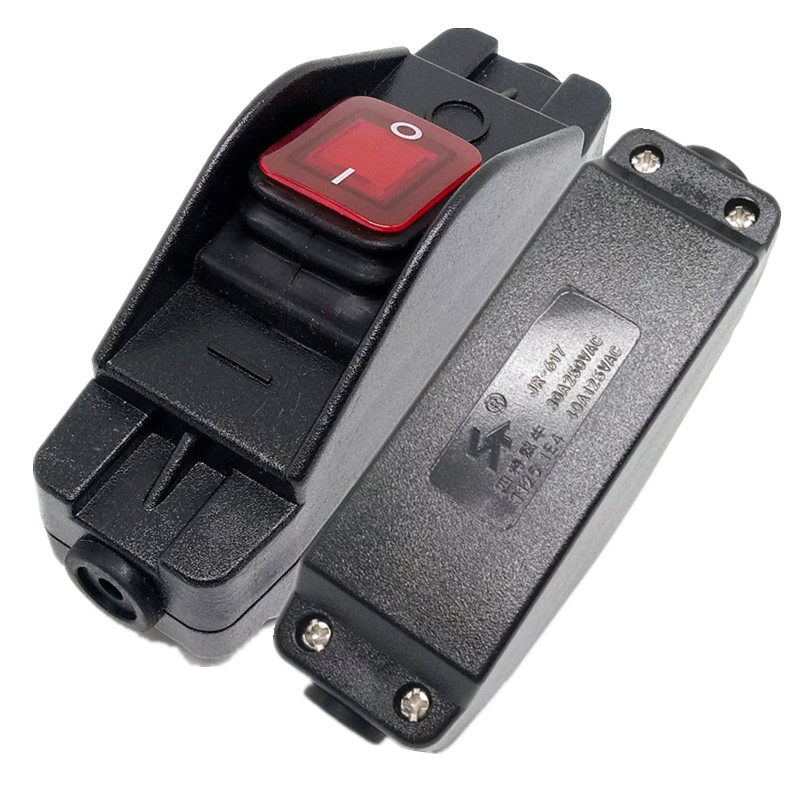 大电流大功率ip65防水防尘防油线上中途开关手捏船型220v 30a