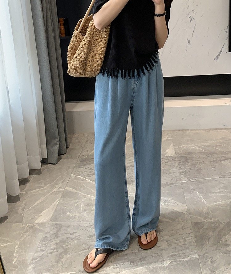 大碗plus定制大码女装微胖垂感慵懒风牛仔阔腿秋季宽松显瘦拖地裤,女装/女士精品,大码裤装,淘宝优惠券,粉丝福利购,淘宝优惠卷