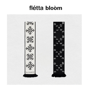 【现货】fletta bloom韩国小众~金云鹤复古雪花字母流苏撞色保暖