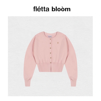 【现货】fletta bloom张元英同款ROLAROLA粉嫩少女针织开衫学院风