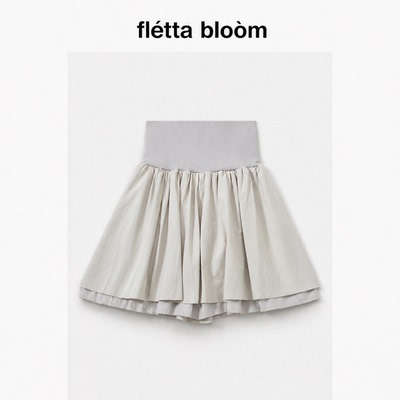 ●fletta bloom日系小众coyseio甜美双层螺纹腰半身短裙蓬蓬裙女