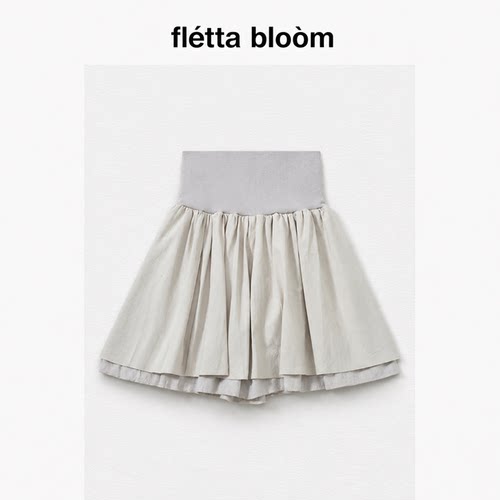 ●fletta bloom日系小众coyseio甜美双层螺纹腰半身短裙蓬蓬裙女