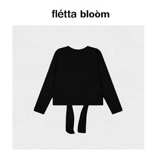 【现货】fletta bloom韩国Slowand系带针织套头上衣秋打底衫毛衣