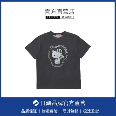 【现货】韩国ORDINARY  jisoo金智秀同款卡通宽松女短袖T恤上衣