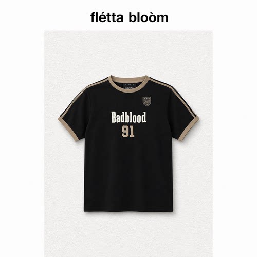 ●fletta bloom韩国badblood bcac系列辣妹宽松短袖T恤运动上衣