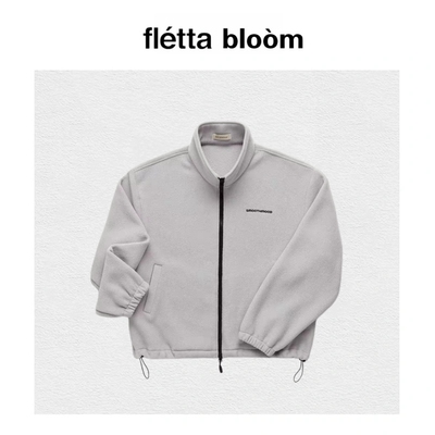 【现货】fletta bloom韩版smoothmood宽松气质立领拉链摇粒绒外套