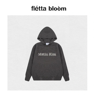 【现货】fletta bloom韩国潮牌matinkim羊毛破洞针织连帽套头