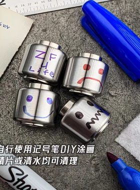 煤气罐瓦斯瓶 钛坠摆件自行定制涂画DIY挂坠艺术品插香道茶道配件