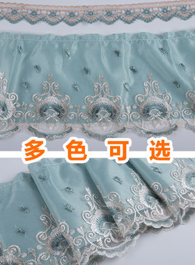 蕾丝花边沙发垫刺绣欧式宽边18cm