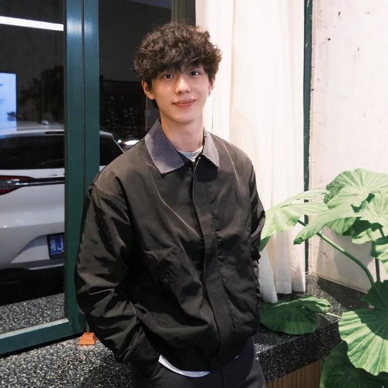 美式复古哈灵顿千鸟格夹克男女