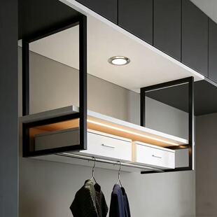 酒店宾馆吊衣架铁艺客房卧室衣帽架置物架金属悬挂衣杆民宿装 饰架