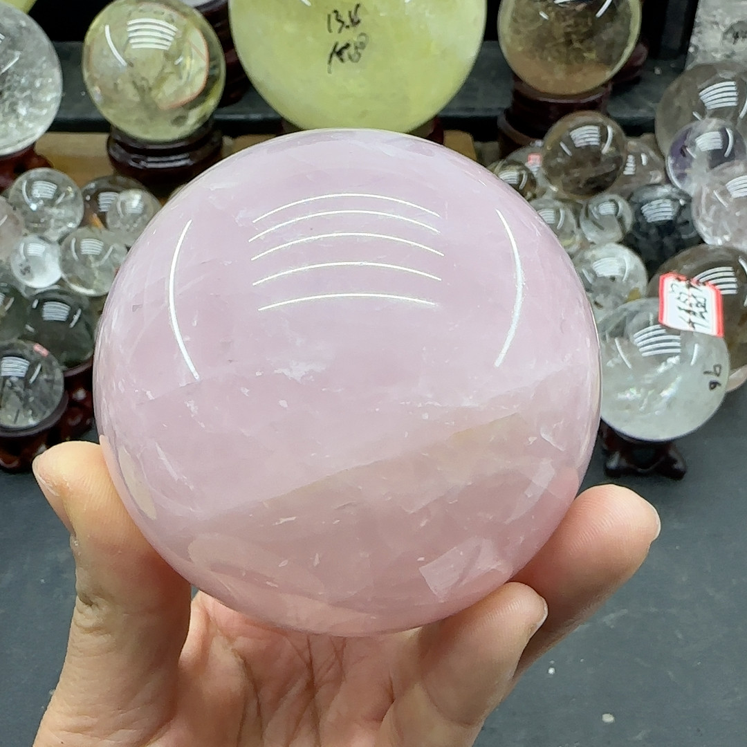 捡漏7.8粉水晶球,饰品/流行首饰/时尚饰品新,奇石,淘宝优惠券,粉丝福利购,淘宝优惠卷