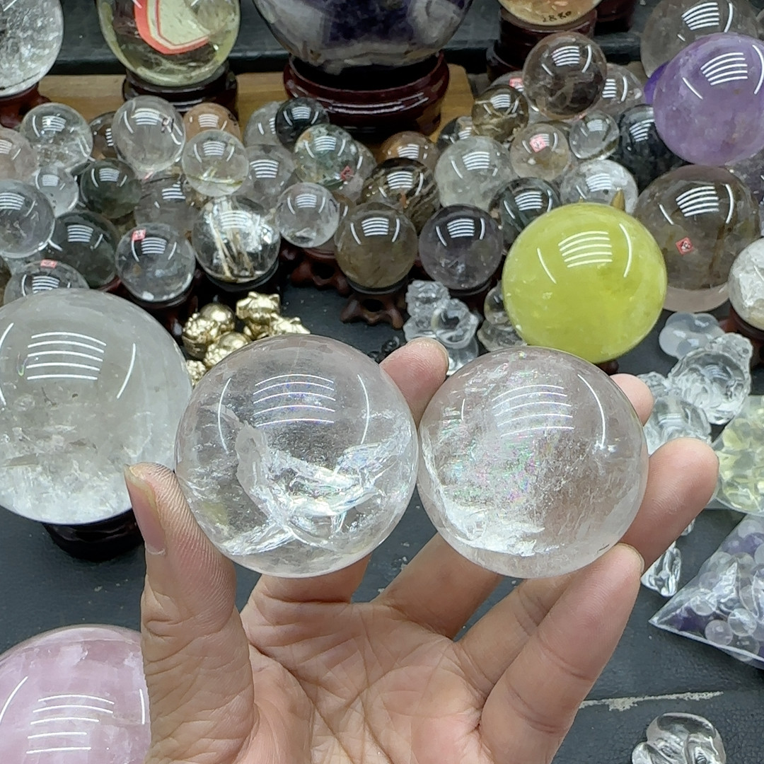 白水晶球爆彩捡漏4.3左右,饰品/流行首饰/时尚饰品新,奇石,淘宝优惠券,粉丝福利购,淘宝优惠卷