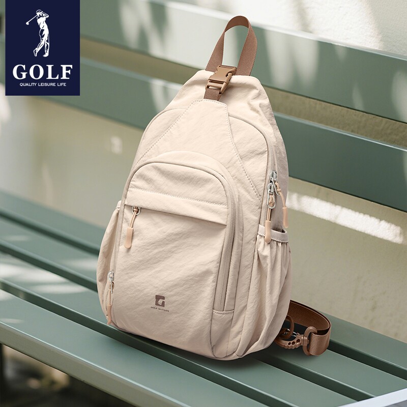 GOLF胸包男士斜挎包多功能运动单双肩包通勤户外女大容量耐用背包