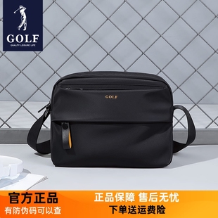 时尚 男士 潮流单肩包帆布邮差包牛津布休闲斜挎包 个性 GOLF男包新款