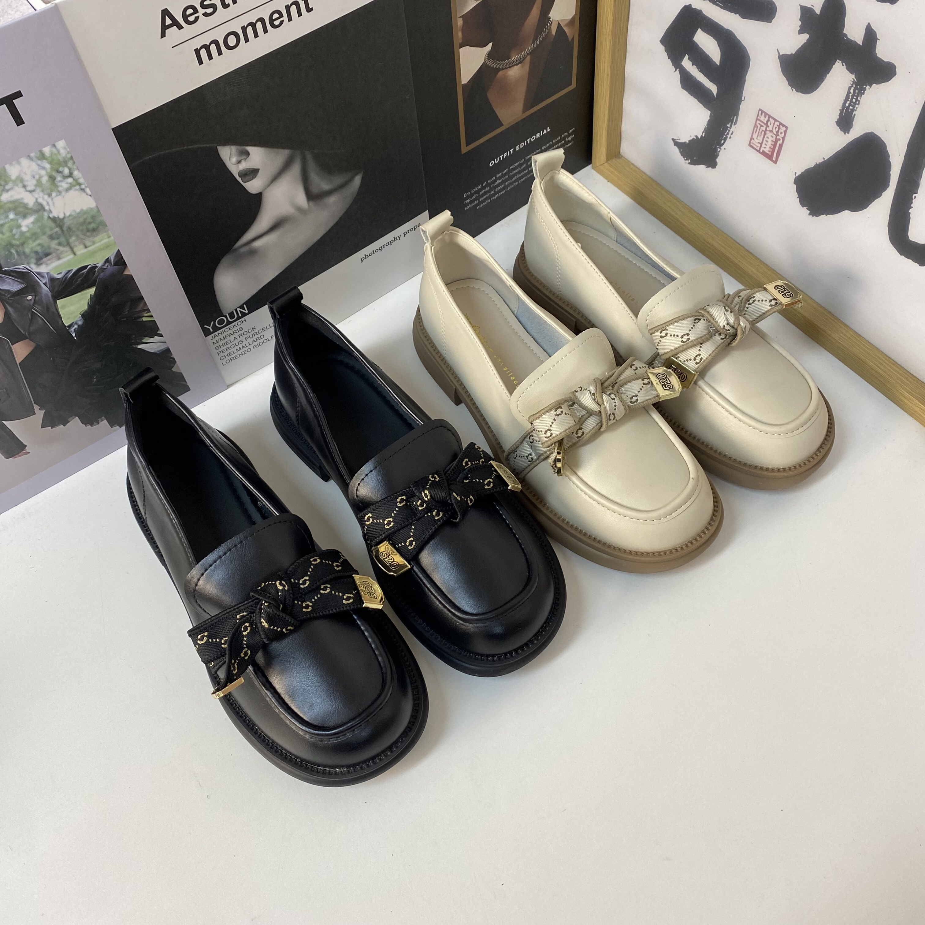 2025新款软皮女鞋时尚休闲单鞋jk洛丽塔小皮鞋百搭蝴蝶结复古软底,女鞋,乐福鞋（豆豆鞋）,淘宝优惠券,粉丝福利购,淘宝优惠卷