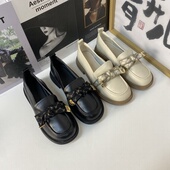 软皮女鞋 时尚 休闲单鞋 2025新款 jk洛丽塔小皮鞋 百搭蝴蝶结复古软底