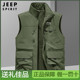 JEEP 外套马夹 加绒保暖坎肩无袖 SPIRIT吉普双面穿马甲男士 春秋季
