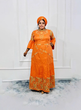 非洲女装african women dress 黄色时尚民族风girl skirt clothes