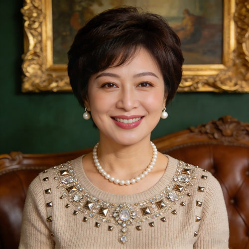 中老年真人发丝自然卷整顶假发