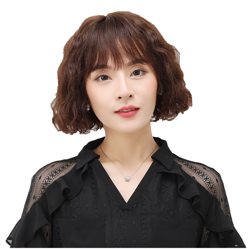 假发女短发羊毛卷蓬松卷发全头套