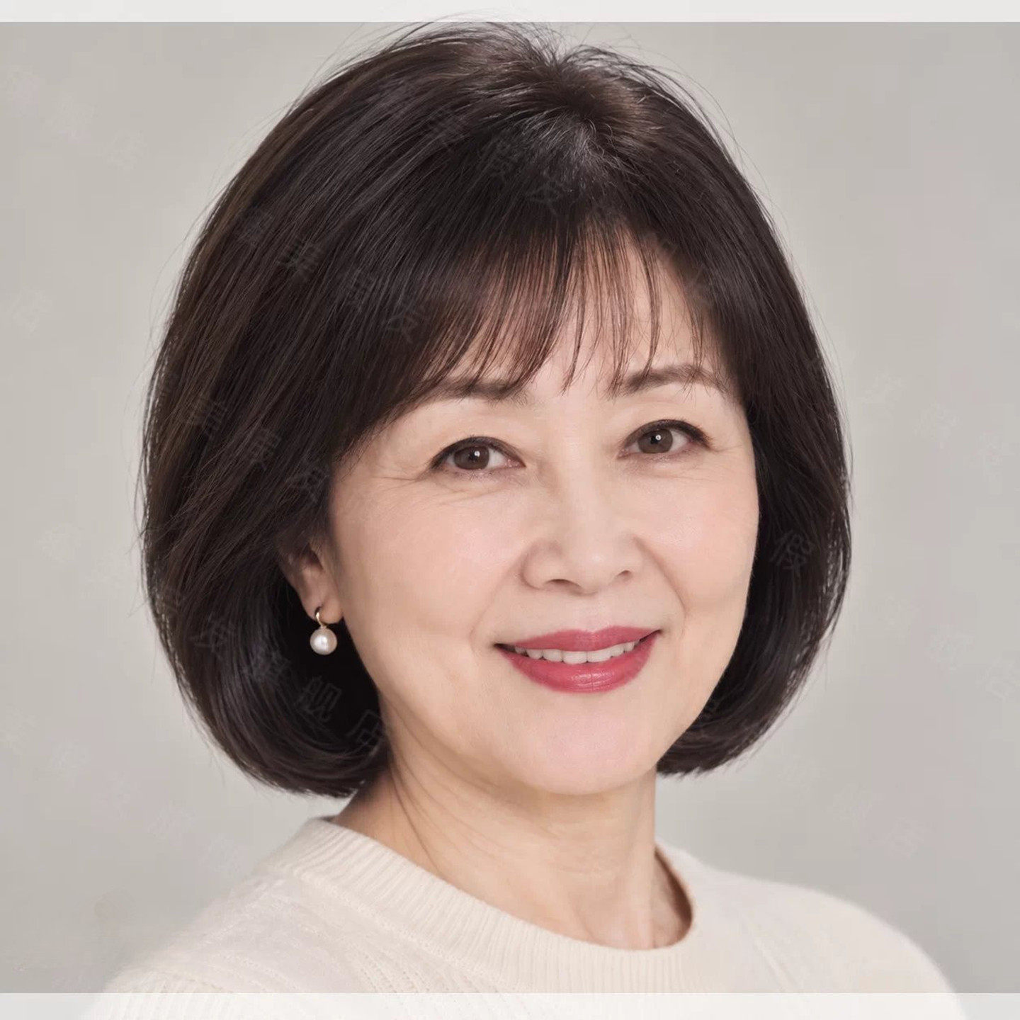 真发波波头整顶假发女自然日常