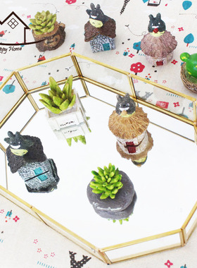 宫崎骏龙猫动漫汽车多肉配饰摆件