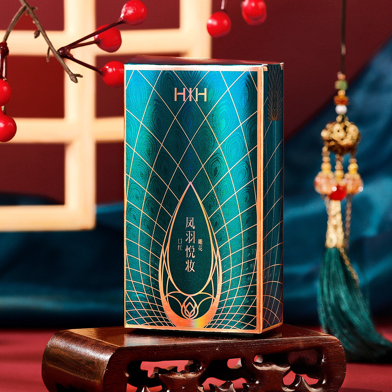HIH凤羽微雕丝绒哑光持久口红