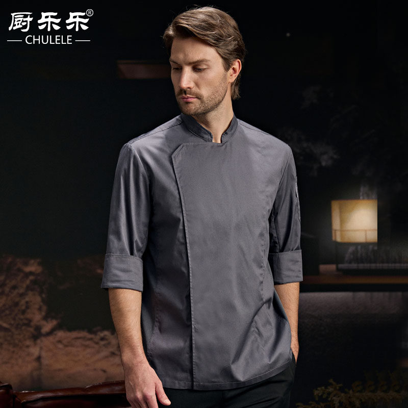 厨乐乐品牌厨师工作服七分袖春夏高端烘焙餐饮甜品蛋糕店后厨房服