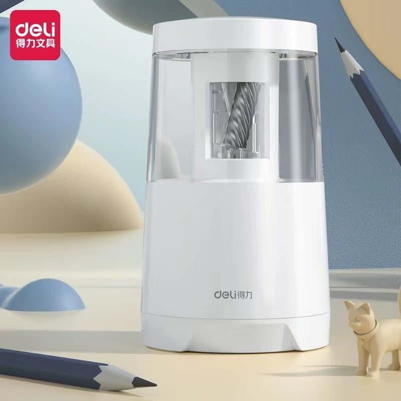 得力削笔机自动削笔刀儿童小学生专用电动转笔刀铅笔削笔器幼儿园电动卷笔刀铅笔刀美术生用VA5