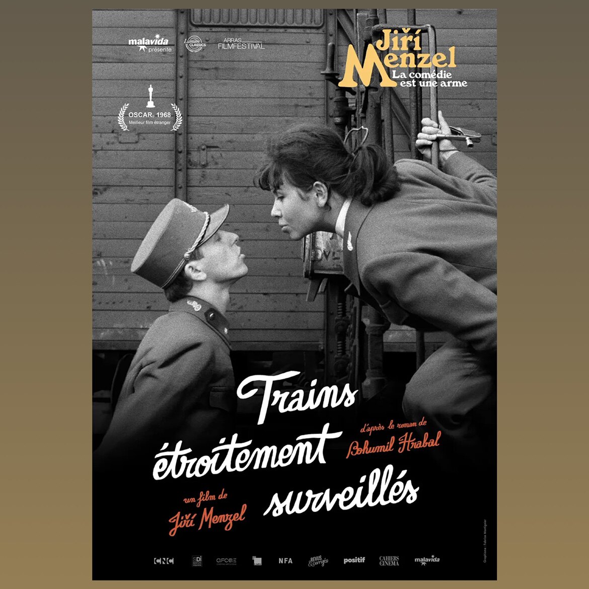 严密监视的列车电影海报装饰画失翼灵雀金黄色的回忆客厅卧室装饰