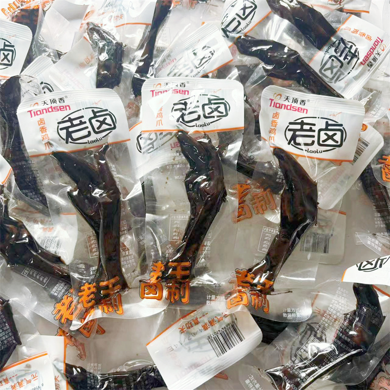 天顶香鸡爪500g休闲网红零食