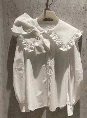 现货 设计师2021秋 蝴蝶结衬衣 1F3A1CS337 -1599
