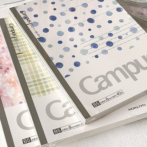 日本kokuyo国誉水彩絮语系列Campus无线装订本清新可爱学生用B5胶装本少女记事本点线8mm笔记本子点格软面抄