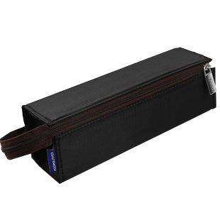 日本KOKUYO国誉笔袋男女简约日系ins方形帆布透明文具袋小学生初中大学生对开铅笔盒大容量文具盒一米新纯