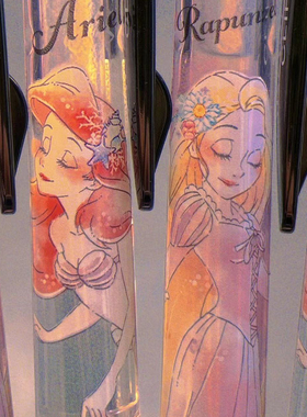 新品ZEBRA斑马公主限定中性笔迪士尼联名JJ15黑色水笔乐佩公主美人鱼公主黑色水笔日系考试刷题0.5黑色