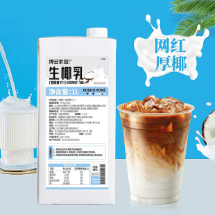 生椰拿铁常温椰浆椰乳生打椰椰甜品奶茶原料 博多家园生椰乳1L