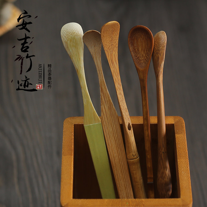 竹制茶扒竹节茶拨纯手工茶勺功夫茶具茶匙茶道六君子配件抹茶粉勺