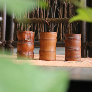 手工盖置竹盖托紫砂壶竹杯托盖架 日本铁壶承 六君子功夫茶具配件