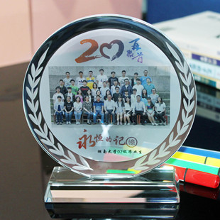 水晶纪念品 创意摆件 定制教师节同学聚会礼品实用相框 毕业礼品