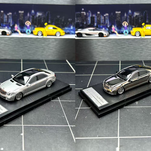 【李先生】现货AD 1:64奔驰S600 W221低趴版 合金汽车模型