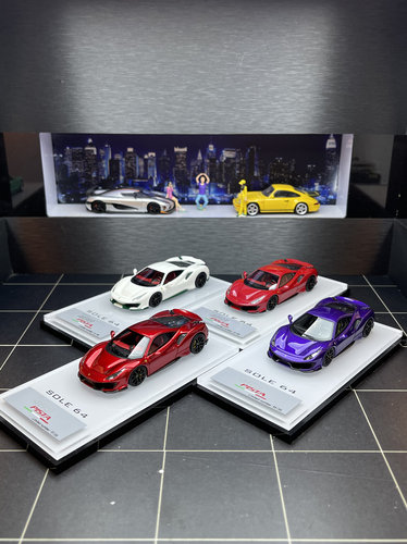 现货 RW & SOLE1:64法拉利488pista树脂限量汽车模型