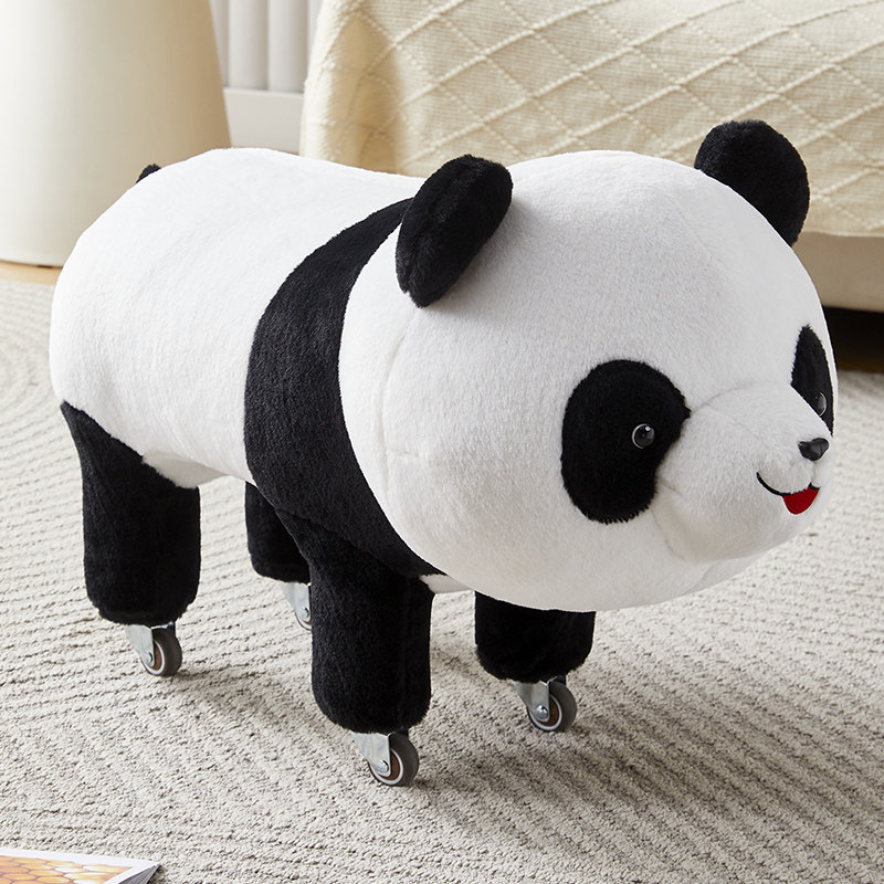 熊猫溜溜凳儿童静音坐凳飞天猪公仔家庭毛绒玩具板凳矮凳娃娃座椅,住宅家具,矮凳,淘宝优惠券,粉丝福利购,淘宝优惠卷