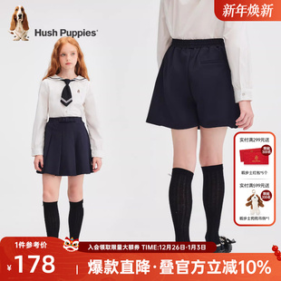 女童裙裤 子儿童宽松短裤 2025秋季 大童甜美学院风裤 新款 暇步士童装