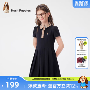 百搭儿童气质短袖 时尚 连衣裙透气 女童polo裙夏新款 暇步士童装