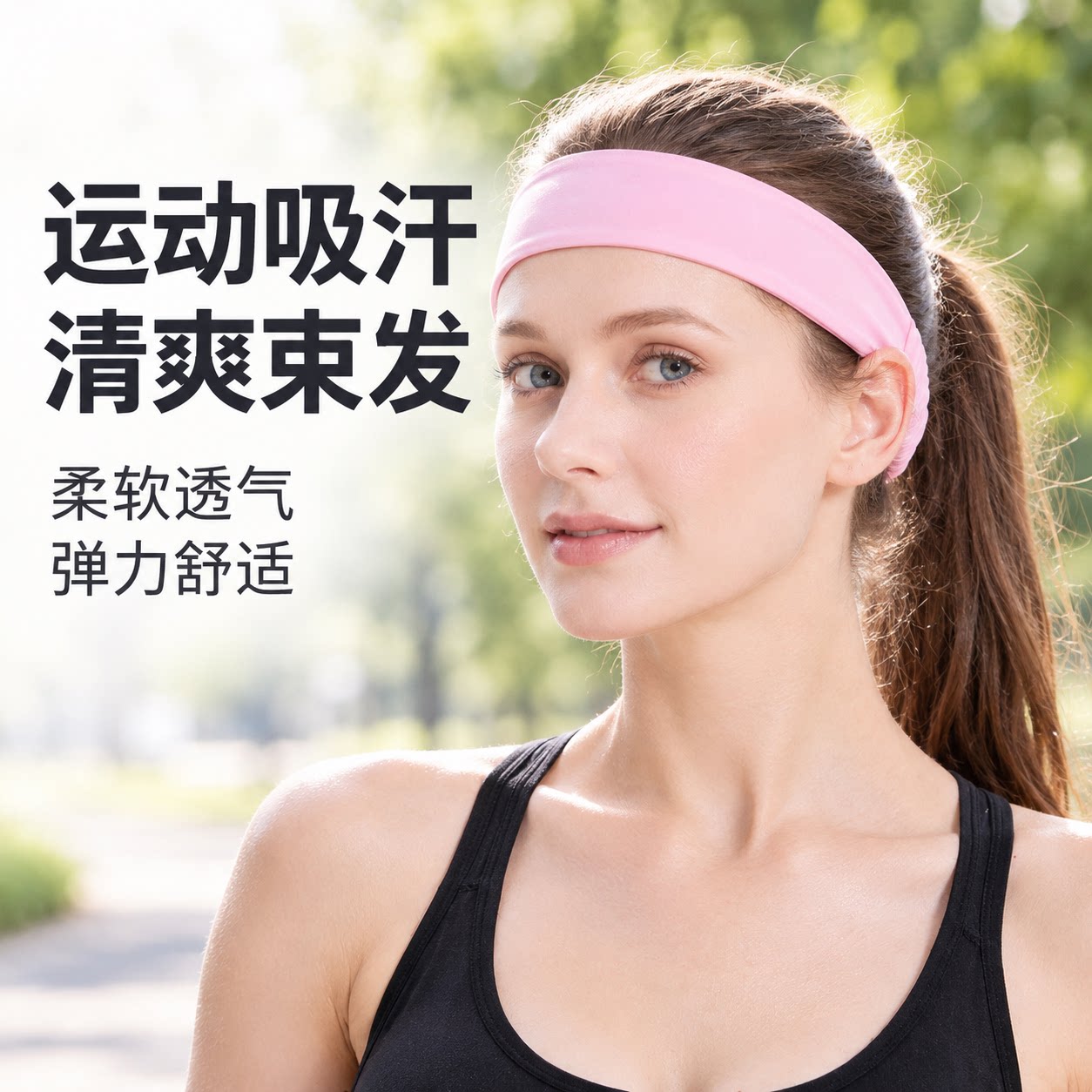 运动发带吸汗速干透气柔软好束发