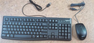 U0026有线USB鼠标 USB口有线键盘罗技M 罗技MK120 K120有线键盘