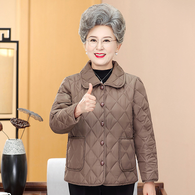 新款妈妈夹棉中老年女加厚棉服